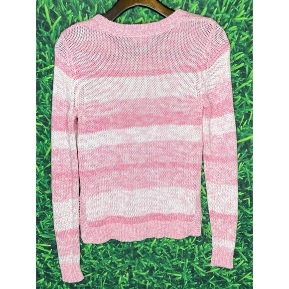 Lilly Pulitzer Tabitha L/S Sweater Hubba Bubba Ombré Pink Striped Women’s Small - Picture 2 of 3
